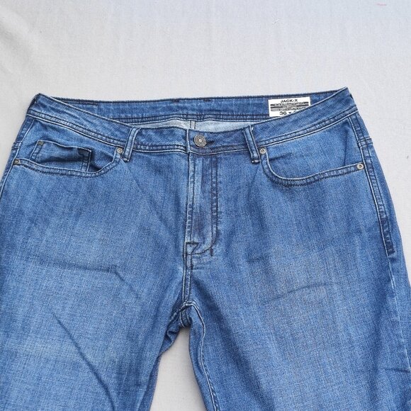 Buffalo Jeans Jack-X men's sz 36X30 denim blue Slim Straight Stretch Extensible - Picture 2 of 13